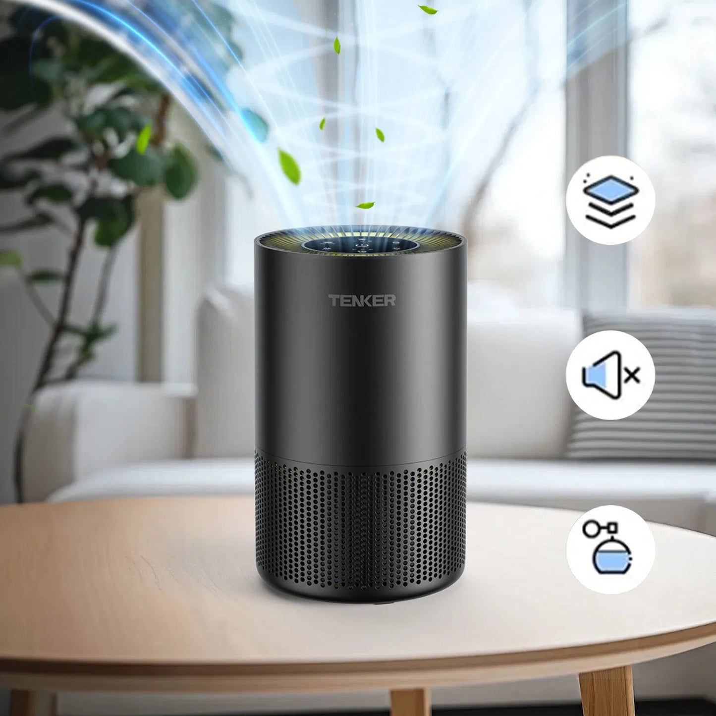 TENKER HEPA Air Purifier for Home with Pet Filter – Quiet, Compact, and Powerful – Pet Safety And Wellness