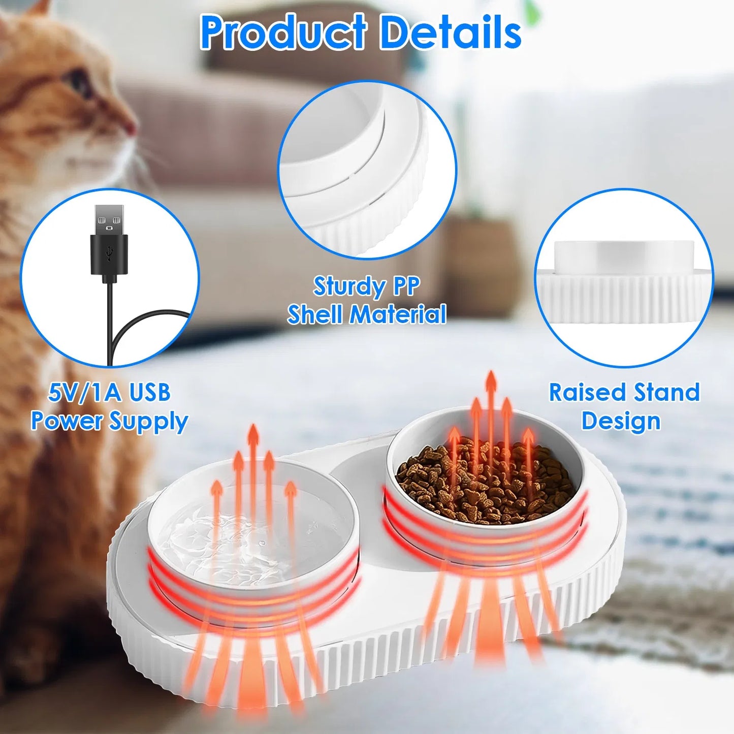Heated Pet Bowl – Keep Food & Water Safe in Winter