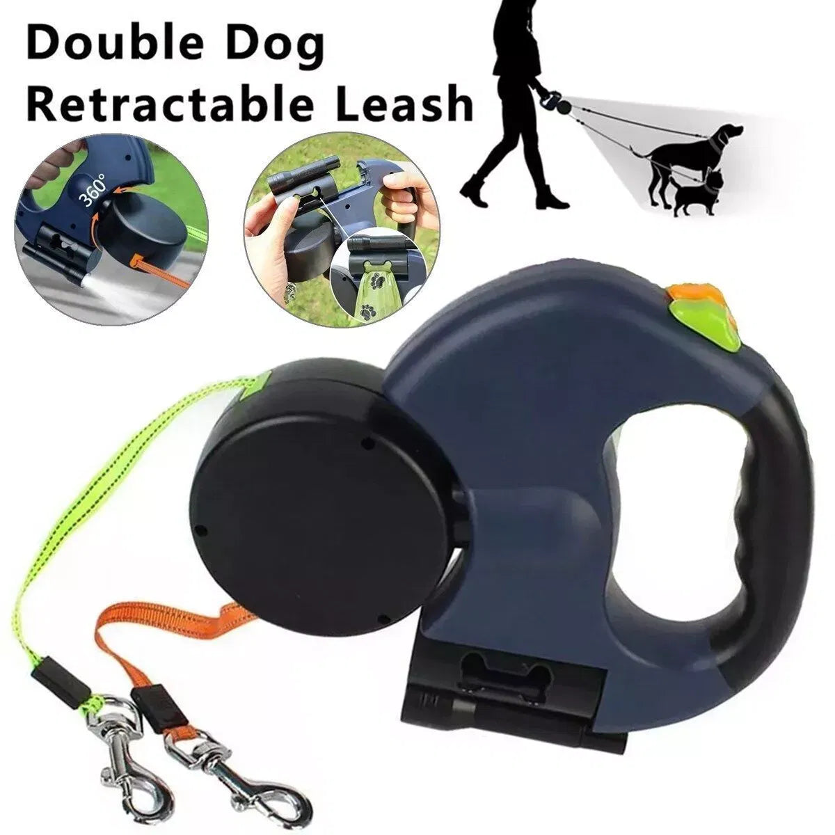 Safety First: Reflective Retractable Dog Leash for Secure Evening Walks