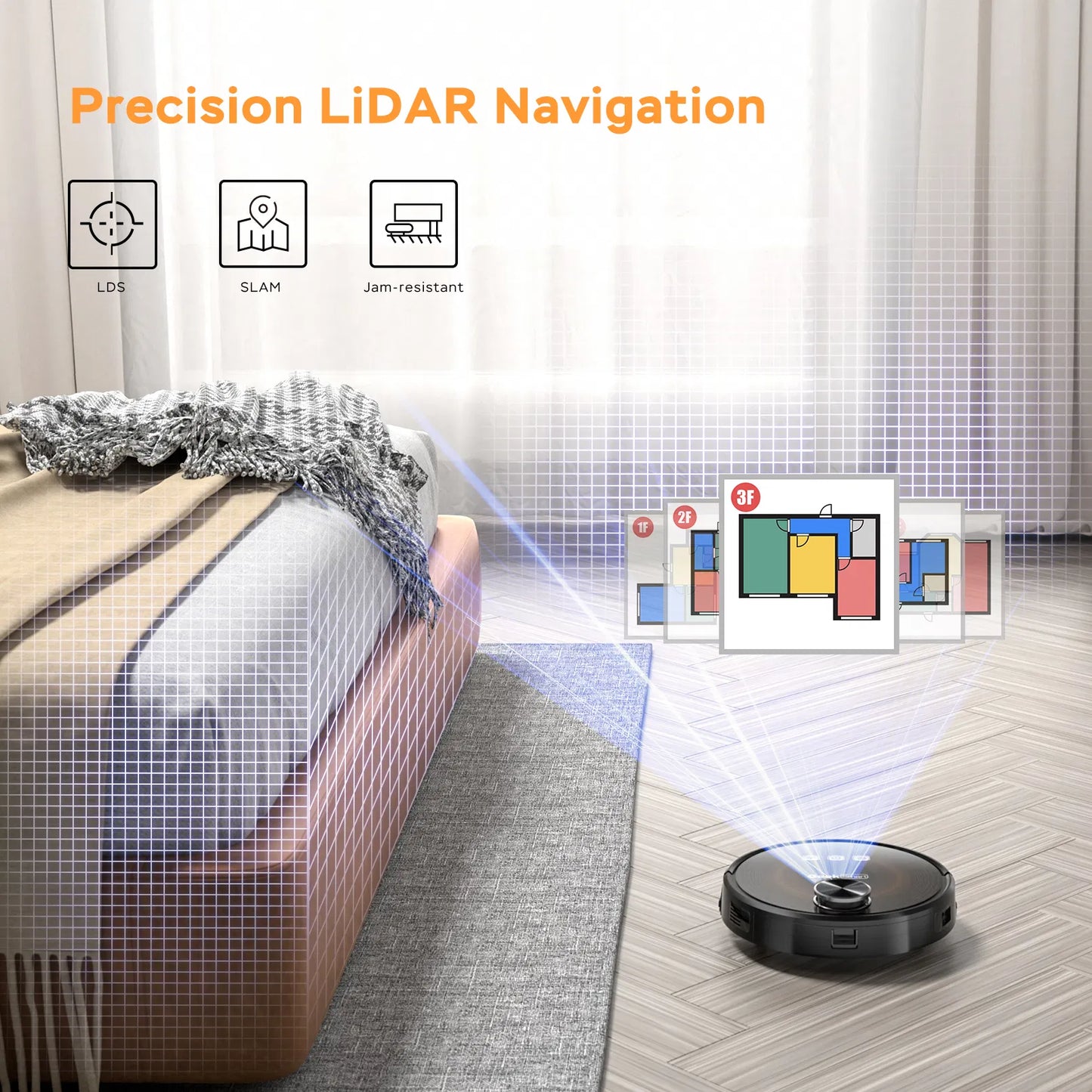 GeekSmart L8 Robot Vacuum Cleaner – Pet Hair Removal, Smart Mapping & Mopping