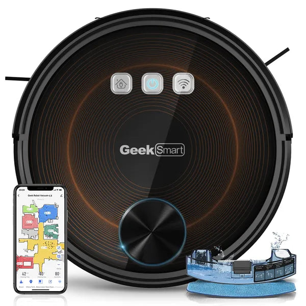 GeekSmart L8 Robot Vacuum Cleaner – Pet Hair Removal, Smart Mapping & Mopping