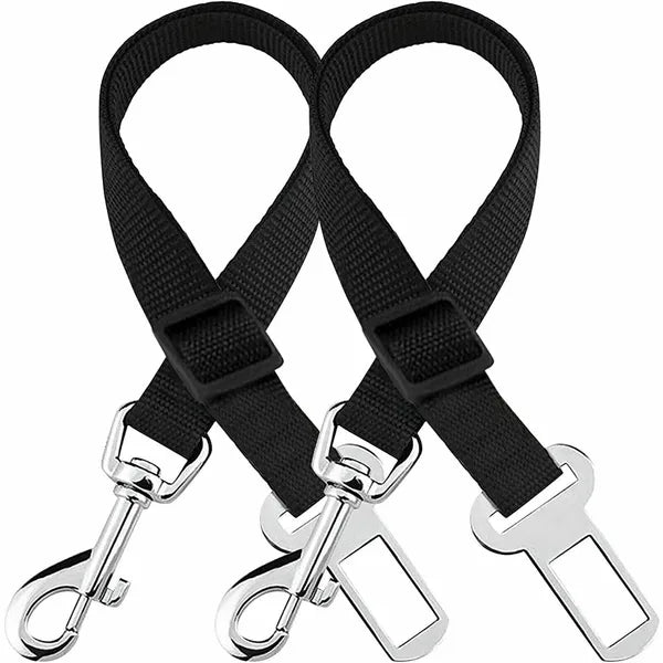 Adjustable Dog Car Seat Belt Tether –  Hands‑Free Safety Strap 2 pack