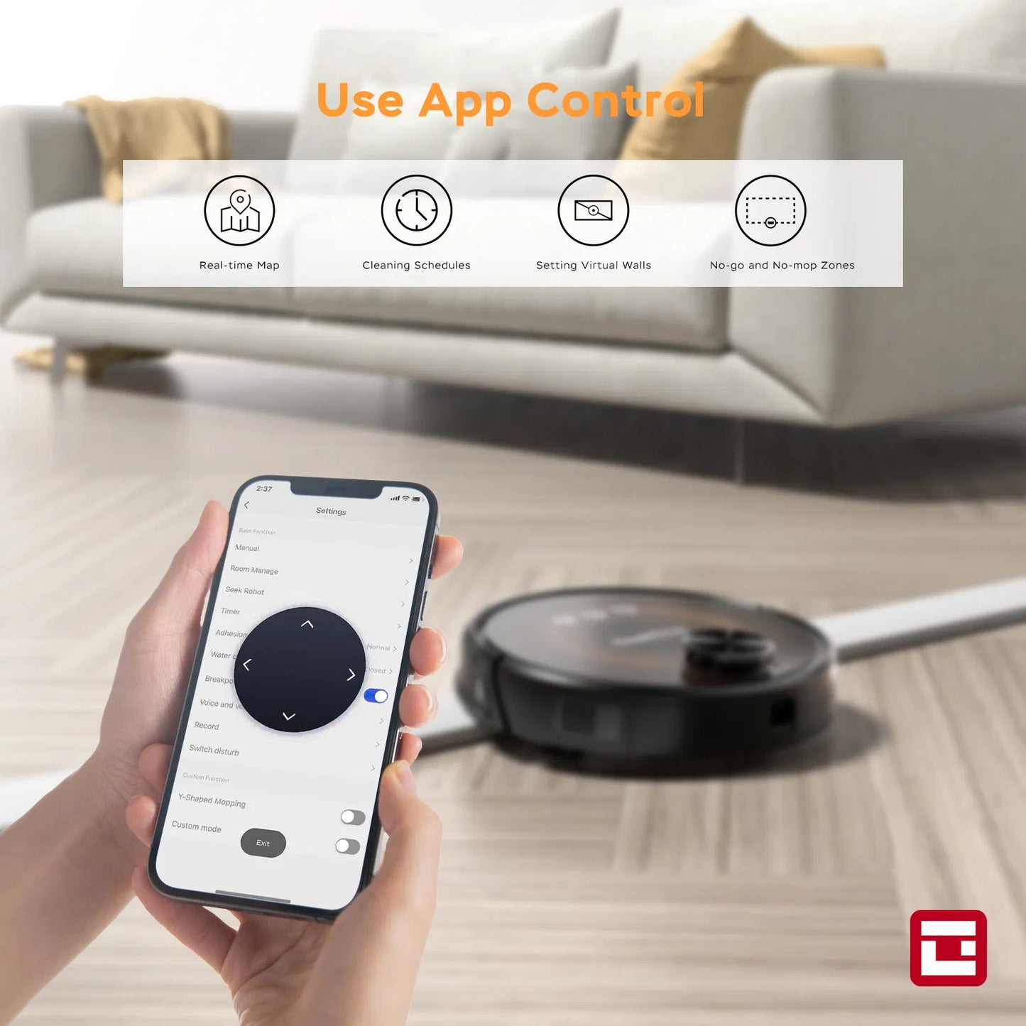 GeekSmart L8 Robot Vacuum Cleaner – Pet Hair Removal, Smart Mapping & Mopping