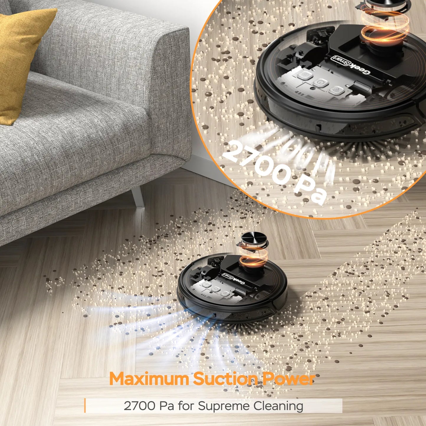 GeekSmart L8 Robot Vacuum Cleaner – Pet Hair Removal, Smart Mapping & Mopping