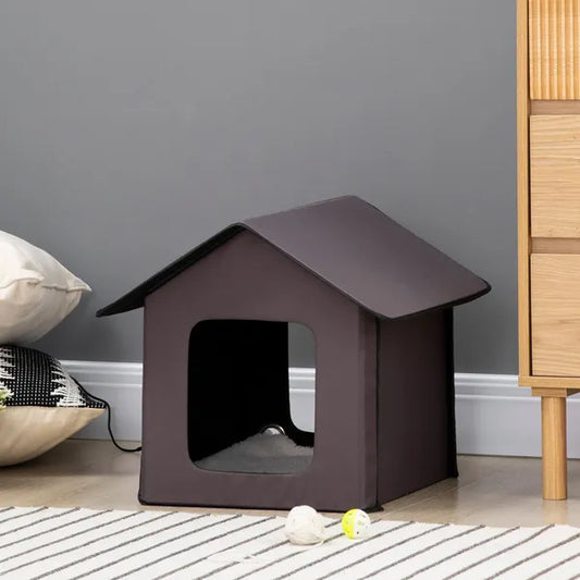 Heated Pet House – Safe Indoor/Outdoor Shelter with Thermostat & Overheat Protection